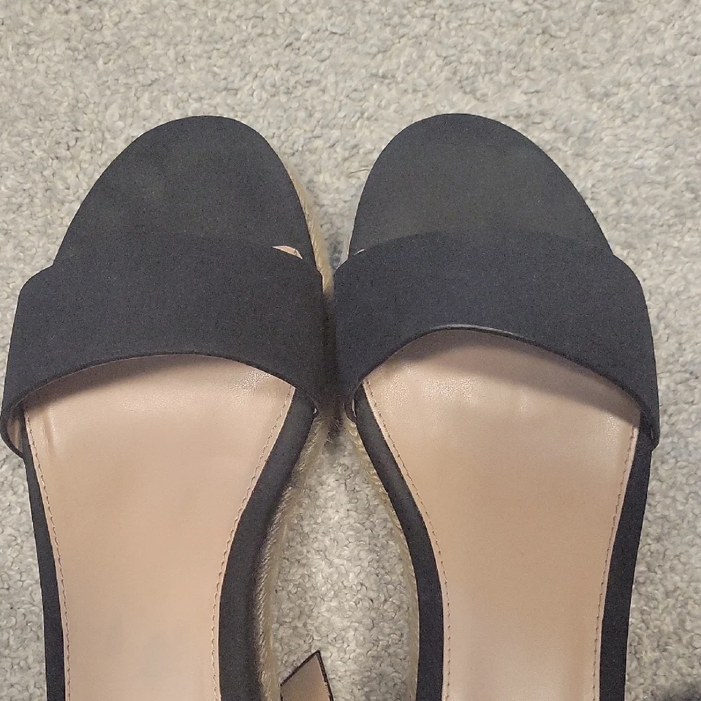 BCBGeneration Black Espadrille Wedges
